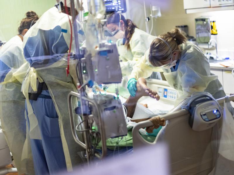 In Idaho, a record number of people are hospitalized with COVID-19, raising the possibility of rationing medical care. Many states are grappling with the fallout of the delta variant's surge in cases. In Idaho, a record number of people are hospitalized with COVID-19, raising the possibility of rationing medical care. Many states are grappling with the fallout of the delta variant's surge in cases.