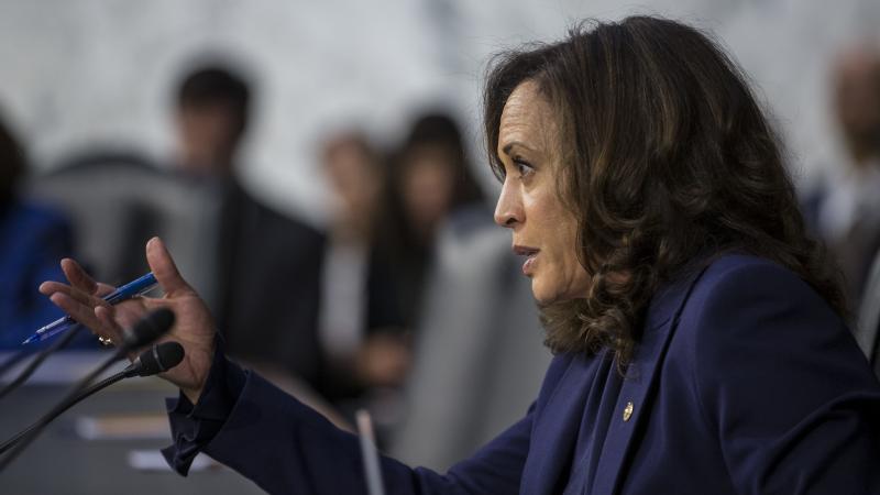 Sen. Kamala Harris, D-Calif., questions Supreme Court nominee Brett Kavanaugh during his 2018 confirmation hearing on Capitol Hill. That took place in the run-up to her presidential bid. Now, she'll face the spotlight as her party's vice presidential nomi Sen. Kamala Harris, D-Calif., questions Supreme Court nominee Brett Kavanaugh during his 2018 confirmation hearing on Capitol Hill. That took place in the run-up to her presidential bid. Now, she'll face the spotlight as her party's vice presidential nomi