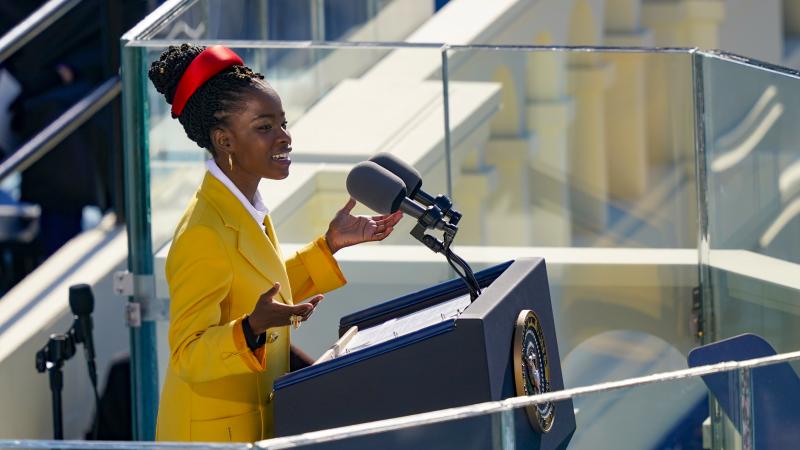 Youth Poet Laureate Amanda Gorman speaks at the inauguration of U.S. President Joe Biden. Youth Poet Laureate Amanda Gorman speaks at the inauguration of U.S. President Joe Biden.