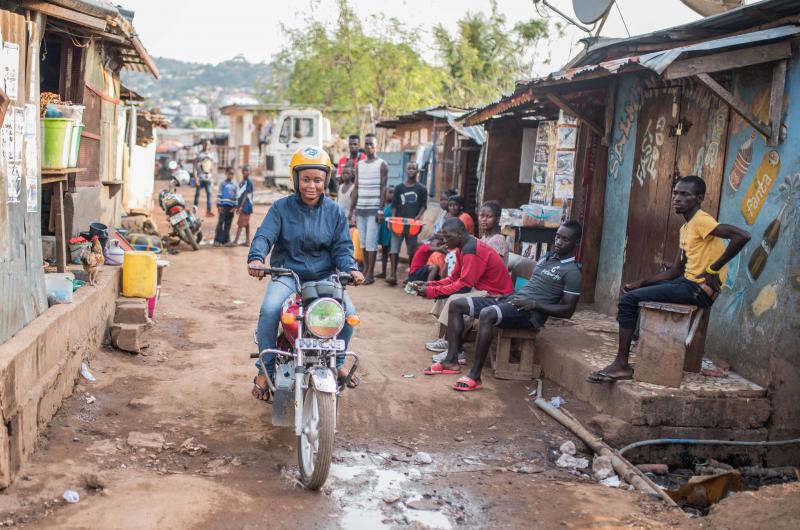 Mariatu Kamara is a former prostitute who was trained to become a motorbike taxi driver. Despite police harassment and restrictions on where taxis can operate, she is determined to make her new life work. Mariatu Kamara is a former prostitute who was trained to become a motorbike taxi driver. Despite police harassment and restrictions on where taxis can operate, she is determined to make her new life work.