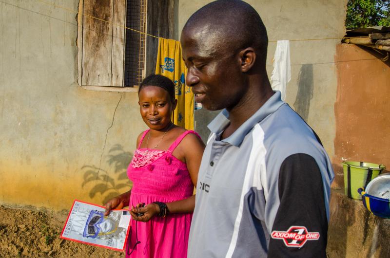 Nurse Issa French with his wife Anita, who's holding a copy of Time magazine's issue devoted to front-line workers. He's earned that title, treating more than 420 Ebola patients. Nurse Issa French with his wife Anita, who's holding a copy of Time magazine's issue devoted to front-line workers. He's earned that title, treating more than 420 Ebola patients.