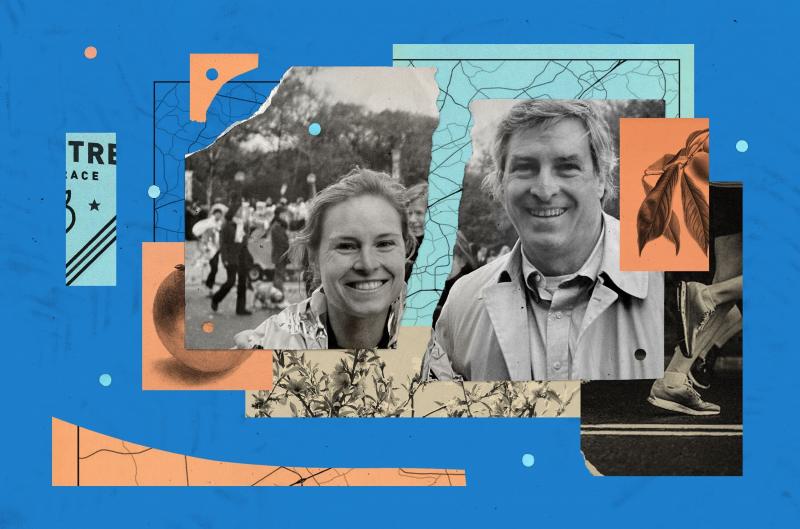 Photo illustration of Mary Louise Kelly and her father Jim Kelly. Photo illustration of Mary Louise Kelly and her father Jim Kelly.