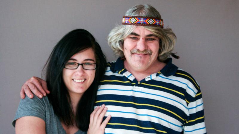 Shotzy Harrison in 2013 with her father, James Flavy Coy Brown, at StoryCorps in Winston-Salem, N.C. Not long after, Brown, then 49, left his daughter's home and she hasn't seen him since. Shotzy Harrison in 2013 with her father, James Flavy Coy Brown, at StoryCorps in Winston-Salem, N.C. Not long after, Brown, then 49, left his daughter's home and she hasn't seen him since.
