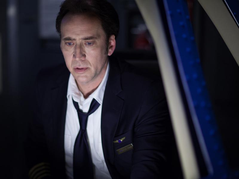 Nicolas Cage stars as airline pilot Ray Steele in Left Behind. Nicolas Cage stars as airline pilot Ray Steele in Left Behind.