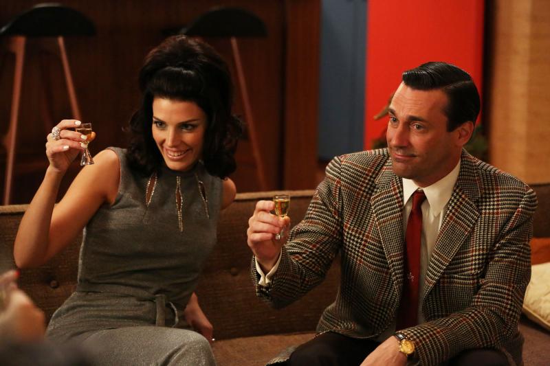 Megan Draper (Jessica Pare) and Don Draper (Jon Hamm) in an episode of Mad Men's sixth season. Megan Draper (Jessica Pare) and Don Draper (Jon Hamm) in an episode of Mad Men's sixth season.