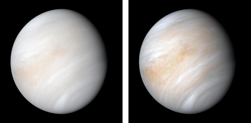 The images used to create this view of Venus were acquired by the Mariner 10 craft on Feb. 7 and 8, 1974. Decades after the Mariner 2 flew by the planet in 1962, much about the planet remains unknown. The images used to create this view of Venus were acquired by the Mariner 10 craft on Feb. 7 and 8, 1974. Decades after the Mariner 2 flew by the planet in 1962, much about the planet remains unknown.
