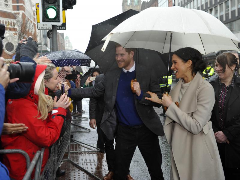 Prince Harry and Meghan Markle greet well-wishers in Belfast, Northern Ireland, in March. Prince Harry and Meghan Markle greet well-wishers in Belfast, Northern Ireland, in March.