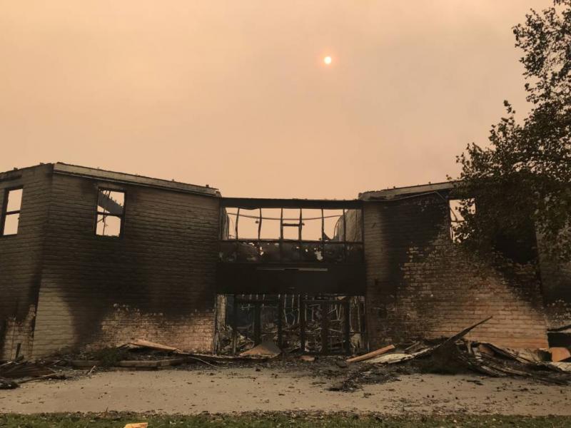 The post-fire entryway of the Anova school, which was located in Santa Rosa's Luther Burbank Center for the Arts. The post-fire entryway of the Anova school, which was located in Santa Rosa's Luther Burbank Center for the Arts.