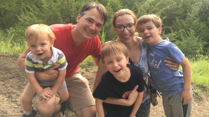 Christopher Ingraham, his wife Briana, and their three children — twins Charles (center) and Jack (right), 6, and William, 2, who was born after the family moved to Red Lake Falls, Minn. Christopher Ingraham, his wife Briana, and their three children — twins Charles (center) and Jack (right), 6, and William, 2, who was born after the family moved to Red Lake Falls, Minn.