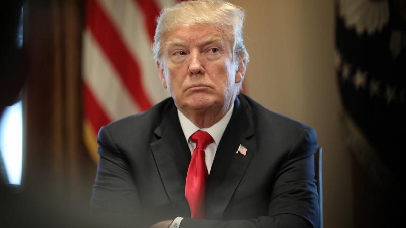 President Trump participates in a meeting with leaders of the steel industry at the White House on Thursday. President Trump participates in a meeting with leaders of the steel industry at the White House on Thursday.
