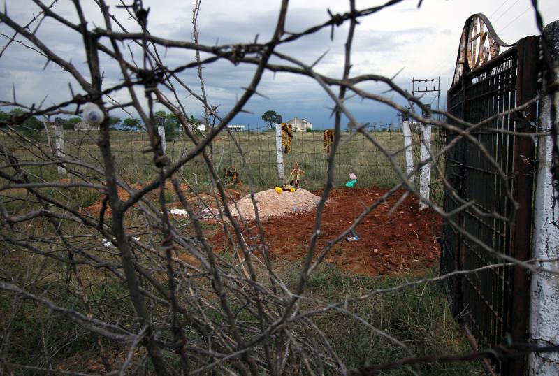 The grave of the 27-year-old Indian woman who died on Monday from head and spinal injuries. The grave of the 27-year-old Indian woman who died on Monday from head and spinal injuries.
