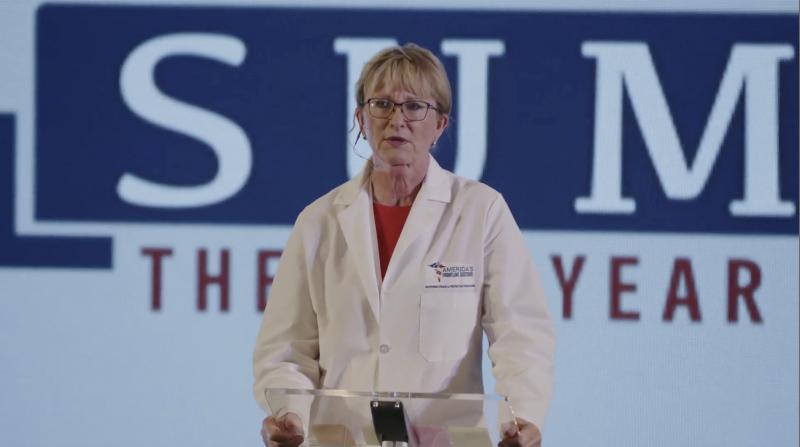 Dr. Lee Merritt is a orthopedic and spinal surgeon who spreads misinformation about COVID-19. She is affiliated with a prominent right-wing group known as America's Frontline Doctors. Dr. Lee Merritt is a orthopedic and spinal surgeon who spreads misinformation about COVID-19. She is affiliated with a prominent right-wing group known as America's Frontline Doctors.