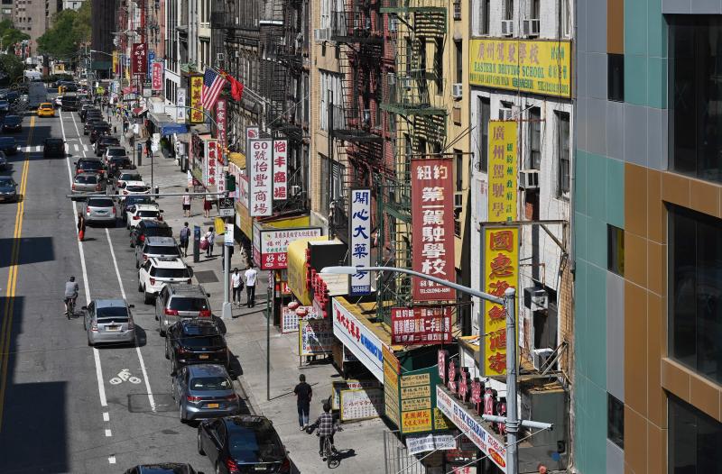 A view of Manhattan's Chinatown. A view of Manhattan's Chinatown.