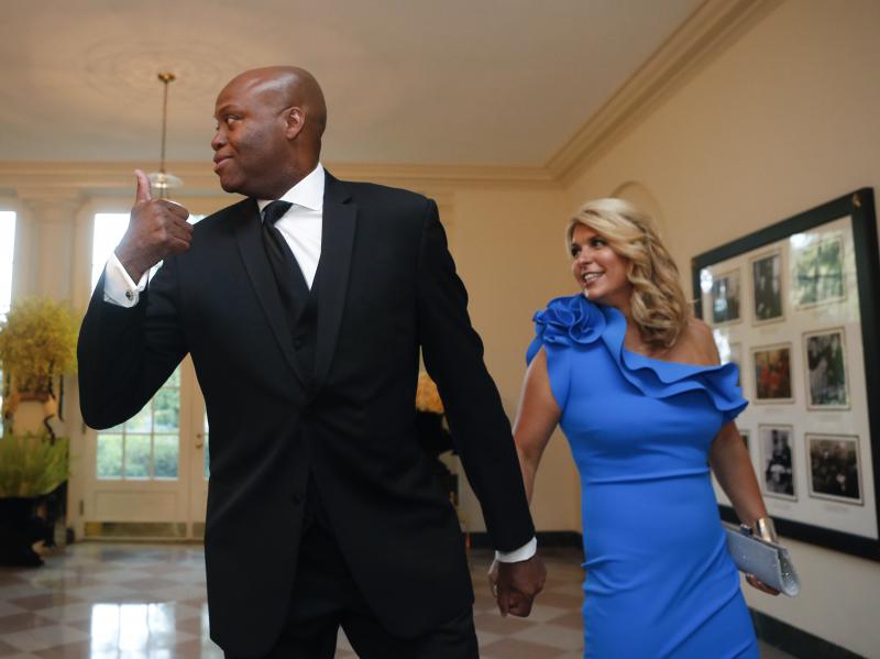 The University School of Milwaukee says it has filed a motion in court to dismiss a lawsuit filed by Craig and Kelly Robinson, the brother and sister-in-law of former first lady Michelle Obama. Here, they arrive at a state dinner at the White House in 201 The University School of Milwaukee says it has filed a motion in court to dismiss a lawsuit filed by Craig and Kelly Robinson, the brother and sister-in-law of former first lady Michelle Obama. Here, they arrive at a state dinner at the White House in 201