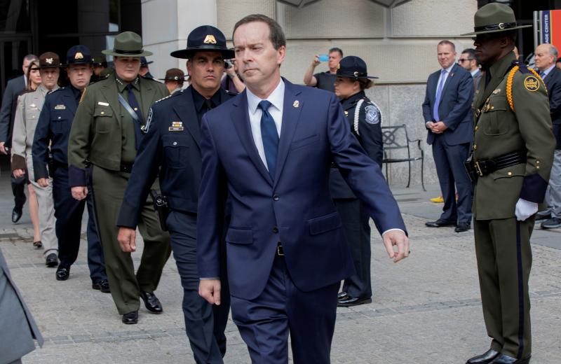John Sanders (center) has been acting commissioner of U.S. Customs and Border Protection for just over two months. He is expected to make his resignation effective July 5, two officials say. The move comes after hundreds of children were removed from a fa John Sanders (center) has been acting commissioner of U.S. Customs and Border Protection for just over two months. He is expected to make his resignation effective July 5, two officials say. The move comes after hundreds of children were removed from a fa