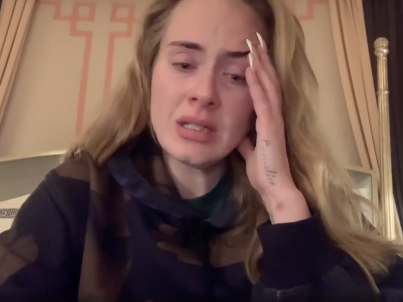 Adele posted a video on her Twitter on Thursday, apologizing for needing to postpone her Las Vegas show. Adele posted a video on her Twitter on Thursday, apologizing for needing to postpone her Las Vegas show.
