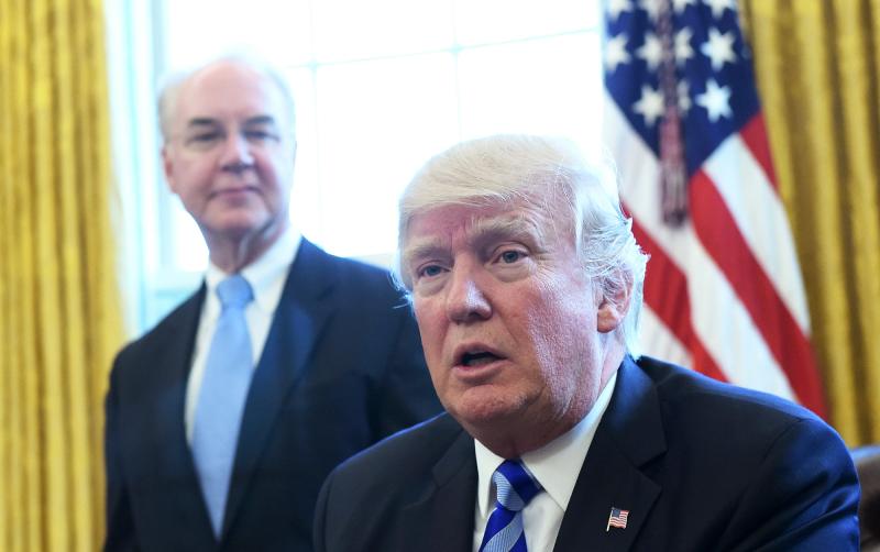 The Washington Post reports that President Trump, shown here with former Health and Human Services Secretary Tom Price, personally intervened to delay approval of Iowa's waiver application. The Washington Post reports that President Trump, shown here with former Health and Human Services Secretary Tom Price, personally intervened to delay approval of Iowa's waiver application.