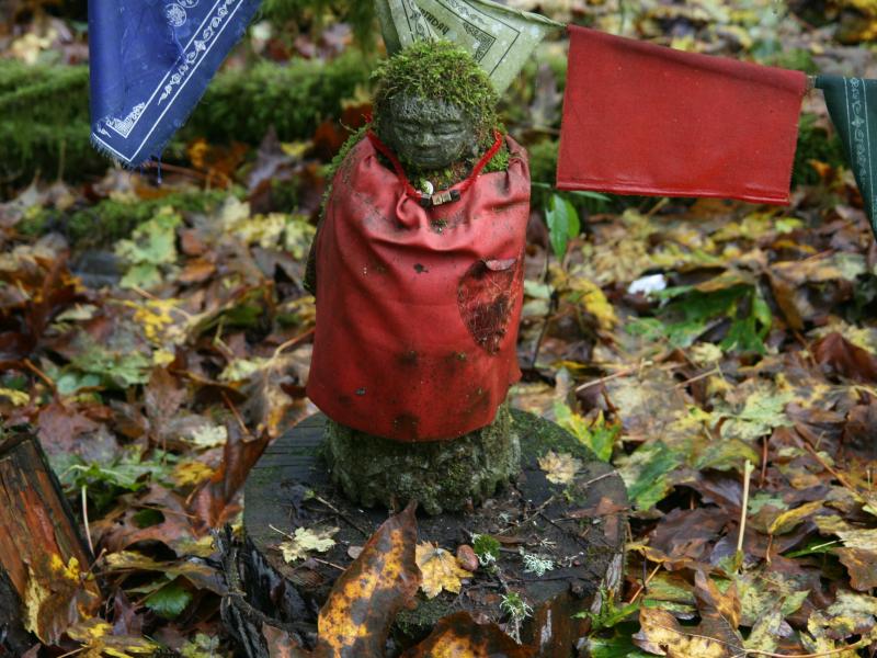 A Jizo figure at the Great Vow Zen Monastery in Clatskanie, Ore. A Jizo figure at the Great Vow Zen Monastery in Clatskanie, Ore.
