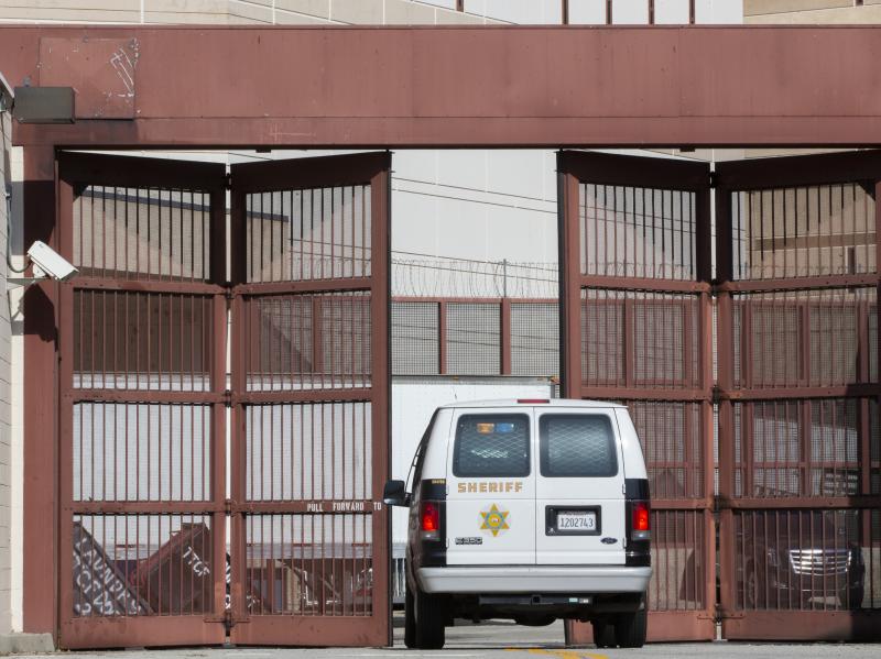 A Los Angeles County Sheriff's Department van enters the Twin Towers Correctional Facility in Los Angeles on April 1, 2020. California is planning to release as many as 3,500 inmates who were due to be paroled in the next two months as it tries to free sp A Los Angeles County Sheriff's Department van enters the Twin Towers Correctional Facility in Los Angeles on April 1, 2020. California is planning to release as many as 3,500 inmates who were due to be paroled in the next two months as it tries to free sp