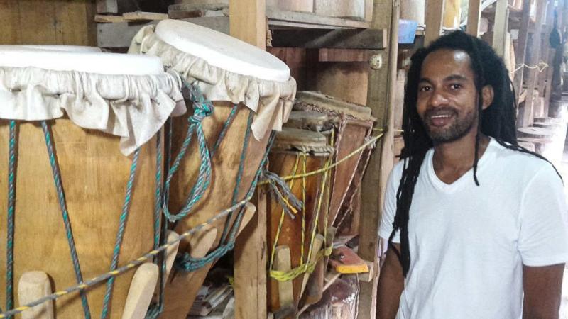 Harold Tenorio is the director of a folk music school in Tumaco, Colombia. Harold Tenorio is the director of a folk music school in Tumaco, Colombia.