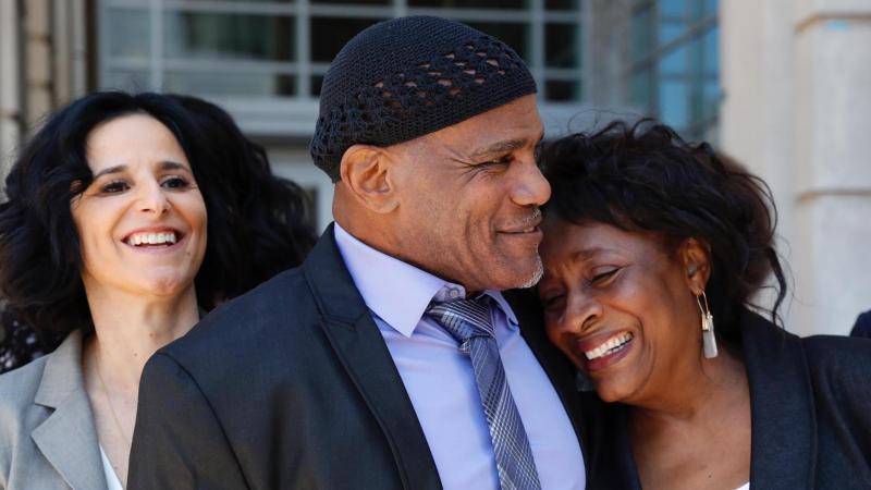 Archie Williams with his attorney Vanessa Potkin (left) and aunt Saundra Christmas at the 19th Judicial District Court of East Baton Rouge, La., this March, after forensic evidence cleared his name. Archie Williams with his attorney Vanessa Potkin (left) and aunt Saundra Christmas at the 19th Judicial District Court of East Baton Rouge, La., this March, after forensic evidence cleared his name.