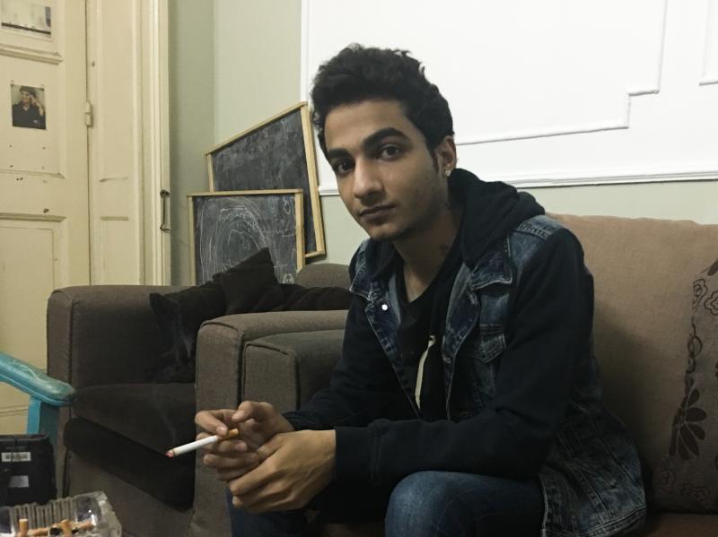 Ahmed Alaa, shown here in Cairo, spent three months in prison for raising a rainbow flag at the concert of a Lebanese band in Cairo last year. Ahmed Alaa, shown here in Cairo, spent three months in prison for raising a rainbow flag at the concert of a Lebanese band in Cairo last year.
