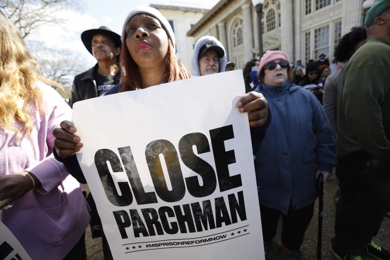 Attendees at a January rally at the Mississippi Capitol in Jackson called for the state to close the Mississippi State Penitentiary in Parchman, where a number of deaths have occurred. Attendees at a January rally at the Mississippi Capitol in Jackson called for the state to close the Mississippi State Penitentiary in Parchman, where a number of deaths have occurred.