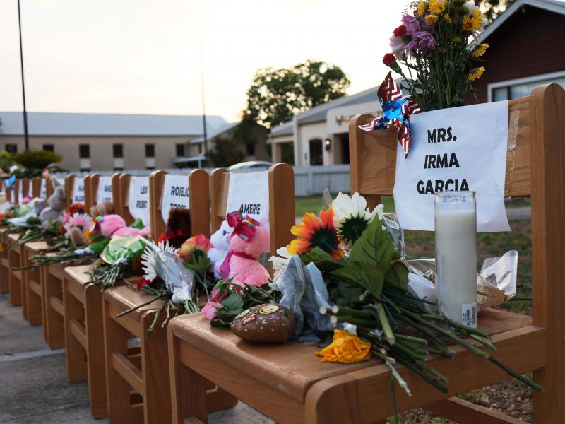 A memorial for the Robb Elementary School victims outside of Little Coyotes Day Care Center in Uvalde, Texas. Since Wednesday, another eight people have been killed and 45 injured in mass shootings. A memorial for the Robb Elementary School victims outside of Little Coyotes Day Care Center in Uvalde, Texas. Since Wednesday, another eight people have been killed and 45 injured in mass shootings.