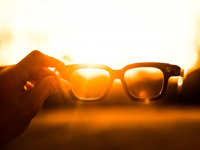 Glasses and sunlight Glasses and sunlight