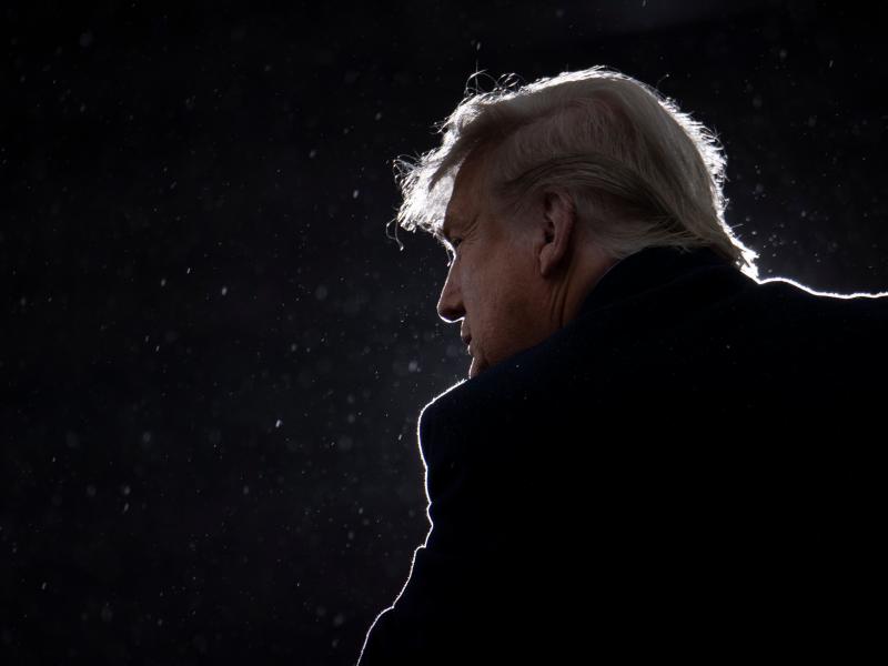 President Trump addresses a rally this week at Capital Region International Airport in Lansing, Mich. President Trump addresses a rally this week at Capital Region International Airport in Lansing, Mich.