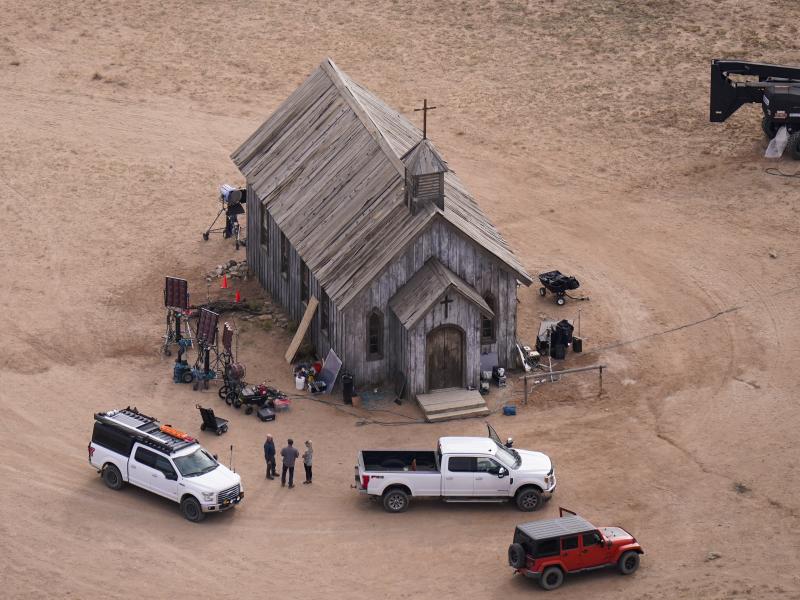 This aerial photo shows the Bonanza Creek Ranch in Santa Fe, N.M., on Oct. 23. Actor Alec Baldwin fired a prop gun on the set of a Western being filmed at the ranch last Thursday, killing the cinematographer, officials said. This aerial photo shows the Bonanza Creek Ranch in Santa Fe, N.M., on Oct. 23. Actor Alec Baldwin fired a prop gun on the set of a Western being filmed at the ranch last Thursday, killing the cinematographer, officials said.
