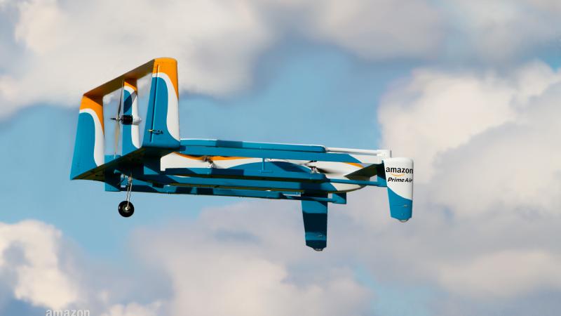 The company says its drones will fly no higher than 400 feet from the ground — low enough to avoid other aircraft but high enough to bypass traffic-clogged streets. The company says its drones will fly no higher than 400 feet from the ground — low enough to avoid other aircraft but high enough to bypass traffic-clogged streets.