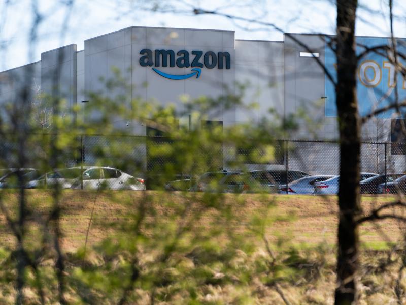 The Amazon warehouse at the center of a high-profile unionization drive is seen on March 29 in Bessemer, Alabama. The Amazon warehouse at the center of a high-profile unionization drive is seen on March 29 in Bessemer, Alabama.