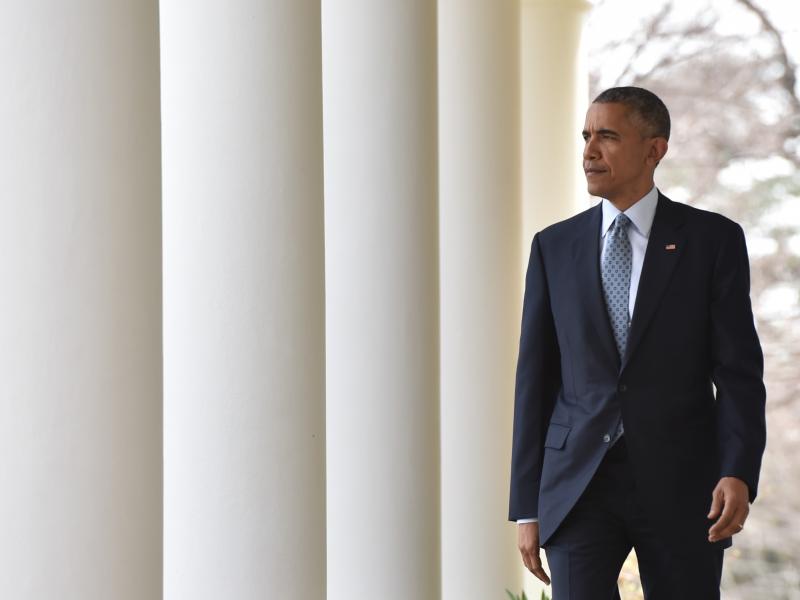 President Obama about to walk out into the Rose Garden at the White House to announce the framework of a nuclear deal with Iran. President Obama about to walk out into the Rose Garden at the White House to announce the framework of a nuclear deal with Iran.