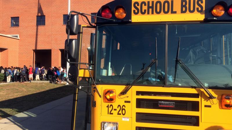 A school bus drop off students in Nashville, Tenn., where the city's school district has experienced one of the worst shortages of drivers in the country. A school bus drop off students in Nashville, Tenn., where the city's school district has experienced one of the worst shortages of drivers in the country.