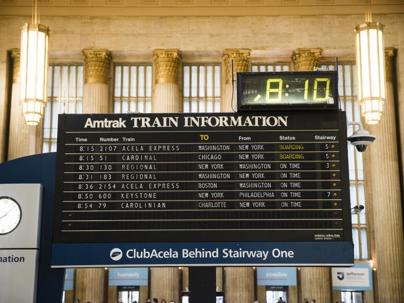 Amtrak will limit bookings to half of a train's normal capacity so passengers can maintain social distance. Amtrak will limit bookings to half of a train's normal capacity so passengers can maintain social distance.