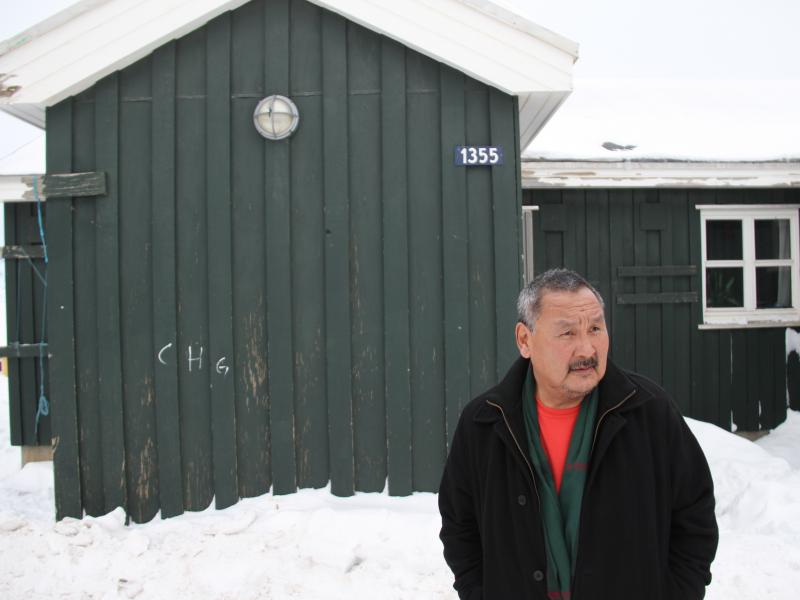 Orto Ignatiussen outside his home in Tasiilaq, Greenland, in 2016. Orto Ignatiussen outside his home in Tasiilaq, Greenland, in 2016.