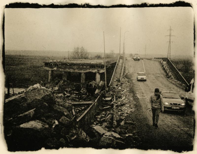 A bridge in Irpin, Ukraine, in April. A bridge in Irpin, Ukraine, in April.