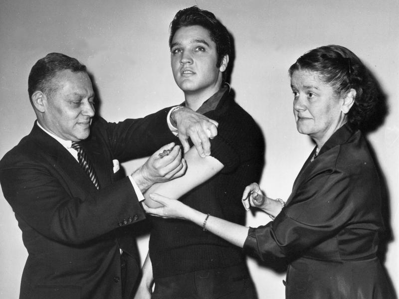Elvis Presley receives a polio vaccine in New York City in 1956 in an effort to inspire public confidence in the vaccine. The Ad Council says it will be recruiting trusted influencers for its campaign around the coronavirus vaccine. Elvis Presley receives a polio vaccine in New York City in 1956 in an effort to inspire public confidence in the vaccine. The Ad Council says it will be recruiting trusted influencers for its campaign around the coronavirus vaccine.