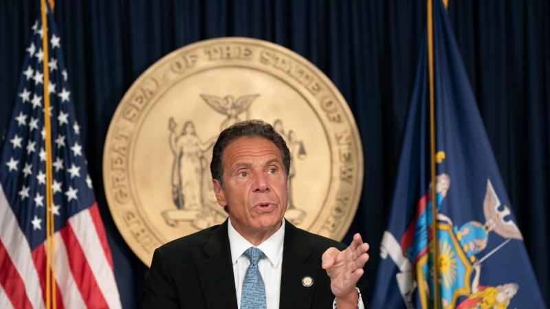 New York Gov. Andrew Cuomo has been singled out for the International Emmy Founders Award for his public addresses on the coronavirus crisis. New York Gov. Andrew Cuomo has been singled out for the International Emmy Founders Award for his public addresses on the coronavirus crisis.