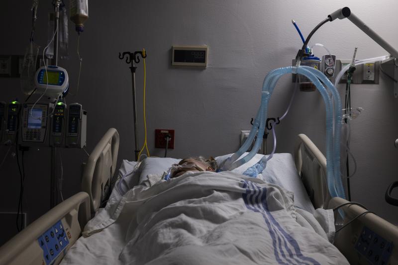 A COVID-19 patient in the intensive care unit at United Memorial Medical Center in Houston on July 28. A COVID-19 patient in the intensive care unit at United Memorial Medical Center in Houston on July 28.