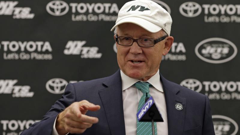 New York Jets owner Woody Johnson speaks during a press conference in April at the team's practice facility in New Jersey. New York Jets owner Woody Johnson speaks during a press conference in April at the team's practice facility in New Jersey.