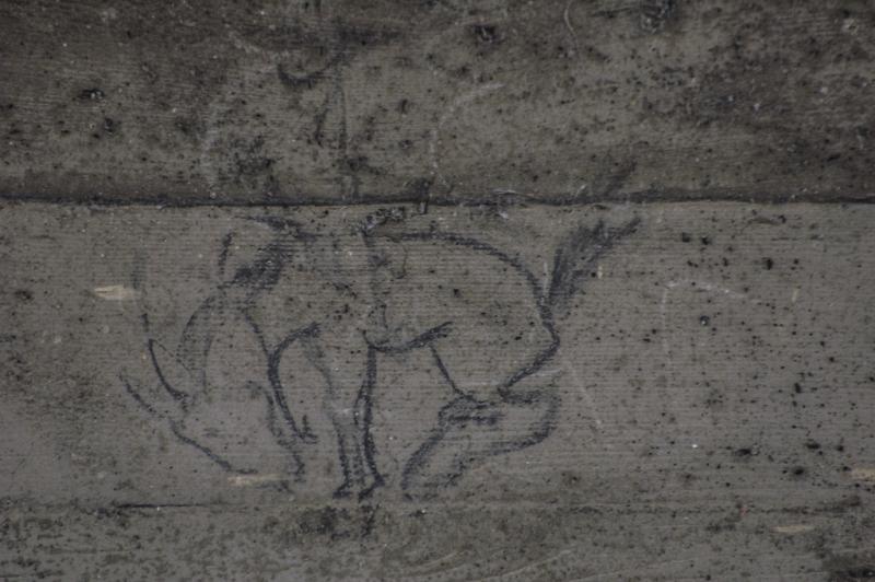 Early 20th century hobo graffiti discovered by anthropologist Susan Phillips. Early 20th century hobo graffiti discovered by anthropologist Susan Phillips.