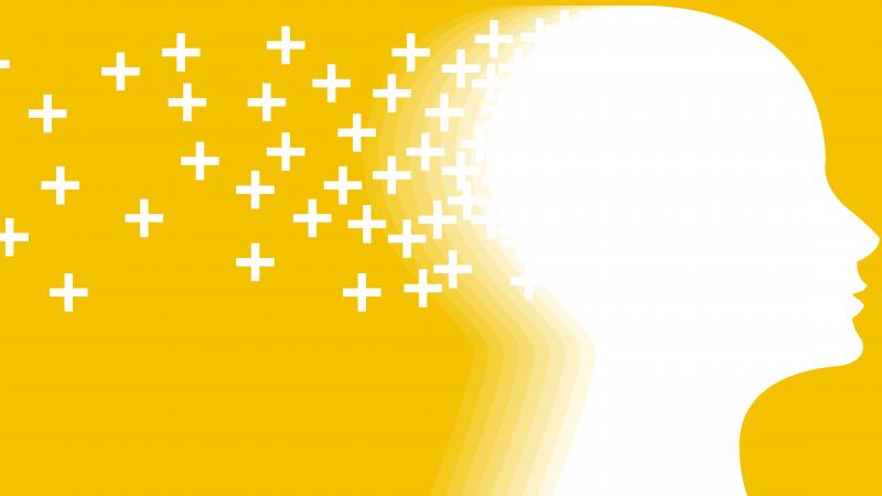An illustration illustrating positive thinking. An illustration illustrating positive thinking.
