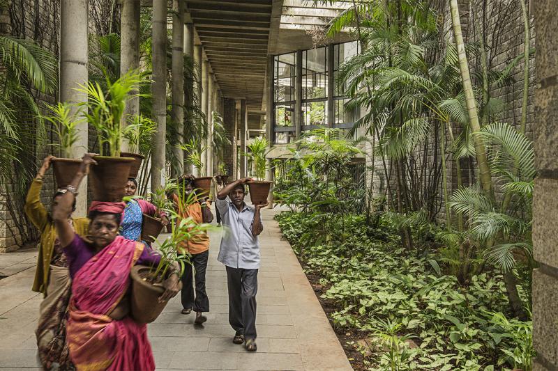 Doshi's design for Bangalore's Indian Institute of Management was inspired by traditional maze-like Indian cities and temples. Doshi's design for Bangalore's Indian Institute of Management was inspired by traditional maze-like Indian cities and temples.