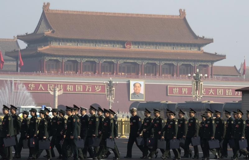 Chinese military delegates arrive for the National People's Congress in Beijing last March. The growing friction between the U.S. and China, combined with the rapid rise of China's economy and its military, has stirred a debate about whether the U.S. and Chinese military delegates arrive for the National People's Congress in Beijing last March. The growing friction between the U.S. and China, combined with the rapid rise of China's economy and its military, has stirred a debate about whether the U.S. and