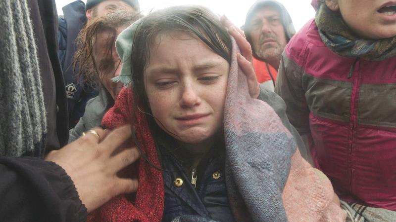 A scene from Save the Children's "Still the Most Shocking Second a Day" ad, which imagines a young British girl fleeing war in the U.K. and embarking on a dangerous journey. A scene from Save the Children's "Still the Most Shocking Second a Day" ad, which imagines a young British girl fleeing war in the U.K. and embarking on a dangerous journey.