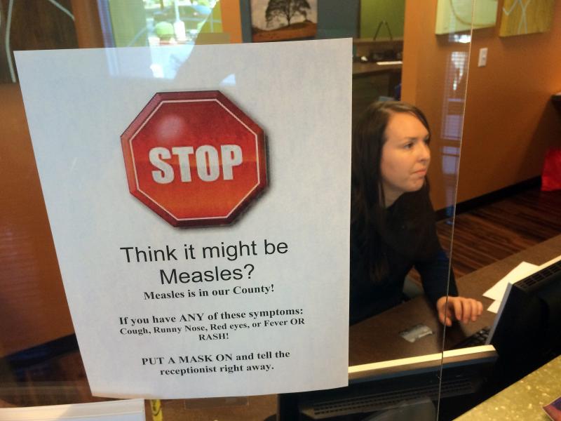 The multistate measles outbreak in 2015 led pediatricians in Scottsdale, Ariz., to warn patients they might be exposed during office visits. The state's medical associations oppose legislation that would make it easier for parents to opt out of school vac The multistate measles outbreak in 2015 led pediatricians in Scottsdale, Ariz., to warn patients they might be exposed during office visits. The state's medical associations oppose legislation that would make it easier for parents to opt out of school vac