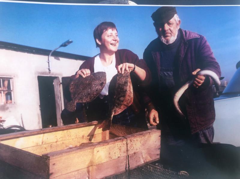 A picture that Hans-Joachim Bull has showing Merkel with his father in 1990. A picture that Hans-Joachim Bull has showing Merkel with his father in 1990.