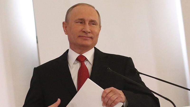 Russian President Vladimir Putin delivers his annual speech to the Federal Assembly at Grand Kremlin Palace in Moscow in early December. Russian President Vladimir Putin delivers his annual speech to the Federal Assembly at Grand Kremlin Palace in Moscow in early December.